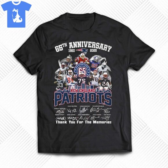 Garry S Other - 65 Years Of New England Patriots 1960-2025 Thank You For The Memories Shirt